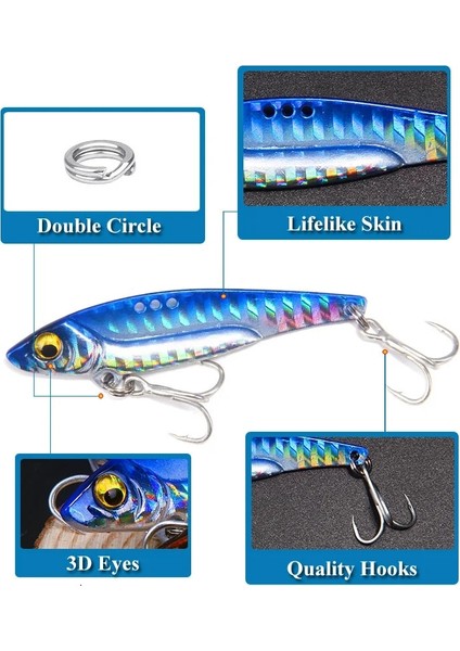 Vıb Balıkçılık Cazibesi A2 Stili 14G Vıb Balıkçılık Cazibesi Yapay Bıçak Metal Batan Er Crankbait Titreşim Yemi Swimbait Pesca Bas Pike Levrek Takımı Için (Yurt Dışından)