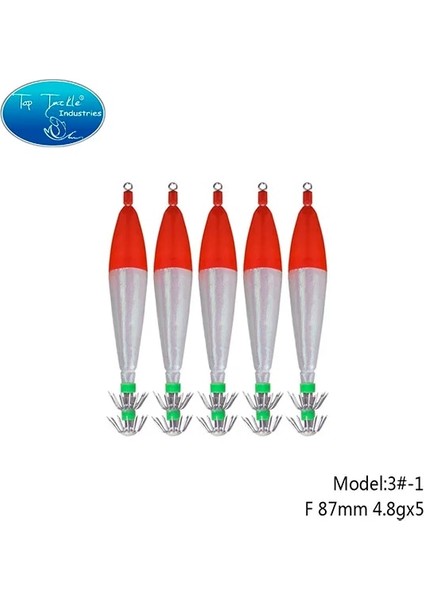 F87MM4.8G Q3.0-5pcs Tarzı Aydınlık Kuyruk Plastik Kalamar Jig Kanca Tuzlu Su Yem Balıkçılık Cazibesi Ahtapot Mürekkepbalığı Yakalamak Için Mücadele (Yurt Dışından)