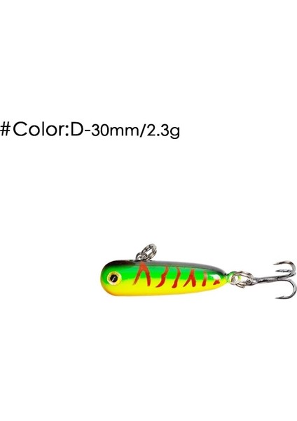 2.3g D-Tarzı 30MM 2.8g Pero Mikro Alabalık Alanı Jig 2.8g 2.3g Batan Kalem Cazibesi Mini Vib Lipless Crankbait Wobbler Yapay Yem Alabalık Balıkçılık Cazibesi (Yurt Dışından)