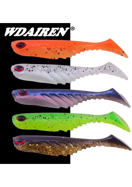 D Stili 5pcslot Silikon Yumuşak Yem Solucanlar Balıkçılık Lures Jig Wobblers G T-Tail Kauçuk Yapay Cazibesi Shads Bas Pesca Mücadelesi (Yurt Dışından) fiyatları
