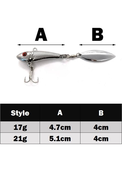 Gümüş Tarzı 21G New Vib Spoon Lure 17G 21G Metal Fishing Lures Sequer Vibration Hard Ice Fishing Bait Pesca Jigging Japan Tackle Winter (Yurt Dışından) modelleri