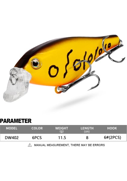 8.4cm 11G Renk B Stili Proberos Crankbait Balıkçılık Yemleri Karışık Boyutlu Trolling Minnow Yapay Krank Bas Yemler Wobbler Alabalık Sazan Olta Takımı (Yurt Dışından) modelleri