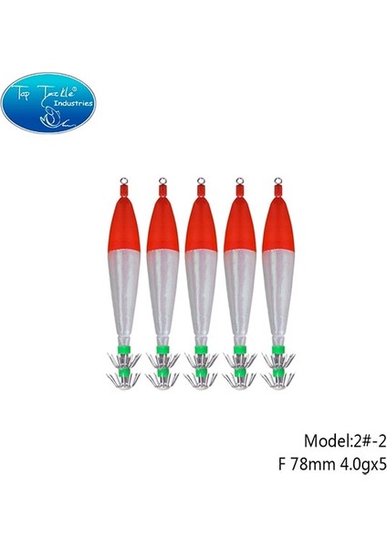 F78MM4.0G Q2.0-5pcs Tarzı Aydınlık Kuyruk Plastik Kalamar Jig Kanca Tuzlu Su Yem Balıkçılık Cazibesi Ahtapot Mürekkepbalığı Yakalamak Için Mücadele (Yurt Dışından)