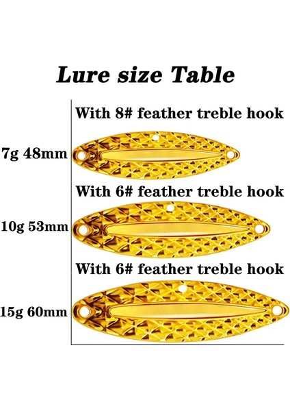 Gümüş Işıklı Stil 15G 60MM 1 Adet Metal Luminouer Kaşık Fshing Lures 7g 10G 15G Bas Yapay Yem Tüy Tiz Kanca Wobbles Deniz Pesca Mücadele (Yurt Dışından)