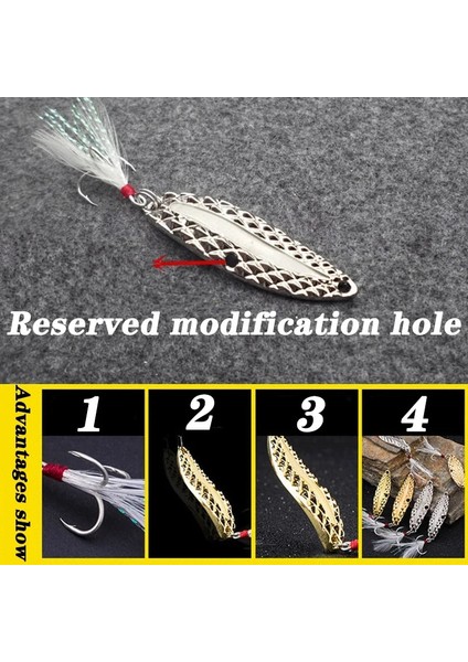 Gümüş Işıklı Stil 15G 60MM 1 Adet Metal Luminouer Kaşık Fshing Lures 7g 10G 15G Bas Yapay Yem Tüy Tiz Kanca Wobbles Deniz Pesca Mücadele (Yurt Dışından)