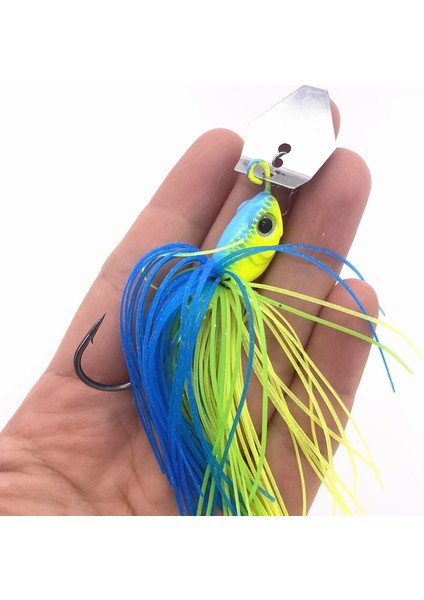 Yeşil Stil 10G Hardal Kancası Chatterbait Balıkçılık Cazibesi Erbait Pesca Balıkçılık ve Isca Pike Balık Metal Jig Jig Buzzbait (Yurt Dışından)
