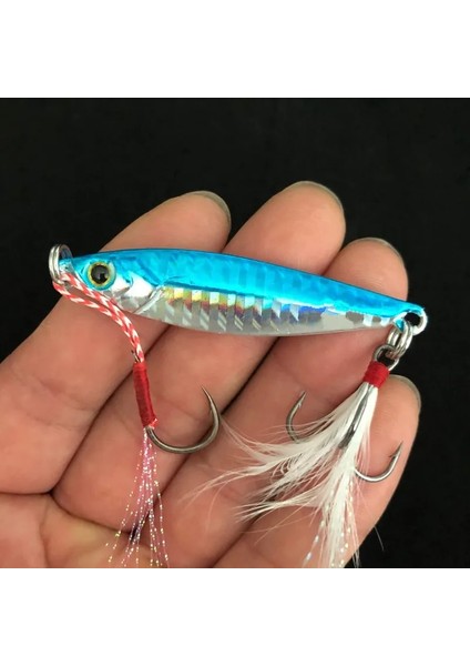 15G Mavi Stil Shore Cast Balıkçılık Cazibesi Yavaş Sallayarak Jigbait 7gggggggg Jig Yapay Metal Cazibesi Yem 1 Parça Satış (Yurt Dışından)