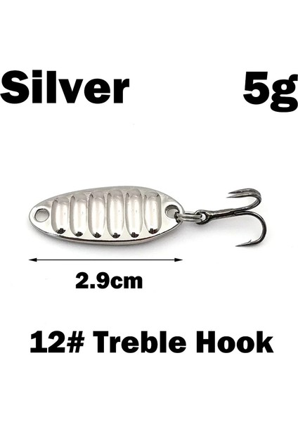 Gümüş-5g-B Tarzı Yeni Cazibesi Kaşık Balıkçılık Lures Pesca Wobblerer Yemler Shads Pullu Metal Sazan Balıkçılık Topwater Isca Bass Için Jig (Yurt Dışından)