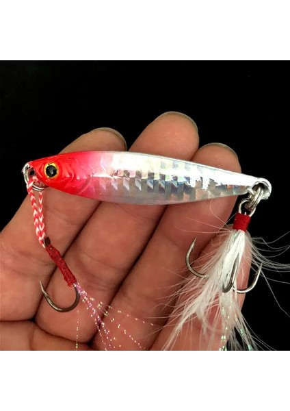 15G Kırmızı Gümüş Tarzı Shore Cast Balıkçılık Cazibesi Yavaş Sallayarak Jigbait 7gggggggg Jig Yapay Metal Cazibesi Yem 1 Parça Satış (Yurt Dışından)