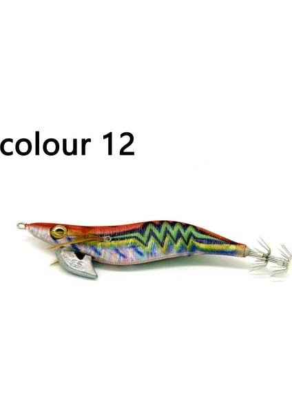 No.12 Tarzı 13.5CM-21G Balıkçılık Cazibesi Ikinci Nesil Ahşap Karides Inç Ahşap Karides Kalamar Yemi Mürekkepbalığı Yemi Balıkçılık Cazibesi Tuzlu Su Cazibesi (Yurt Dışından)