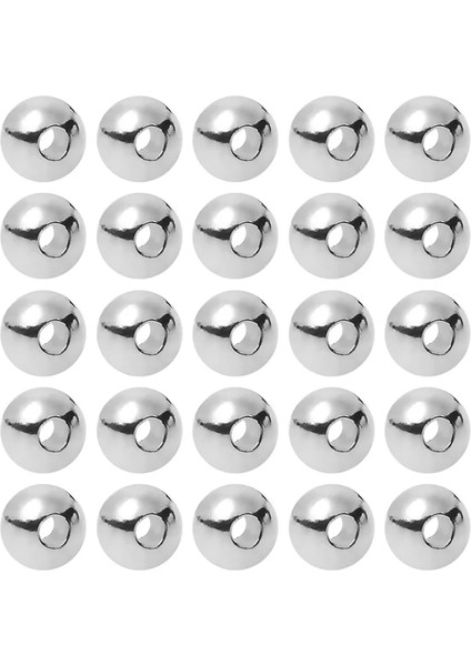 Gümüş Tarzı 2,8 mm Sinek Bağlama Malzemesi Güzel Tasarımlı Tungsten Boncuklar Yüksek Li Oluklu Boncuk Dayanıklı Balık Tutma Aracı (Yurt Dışından)