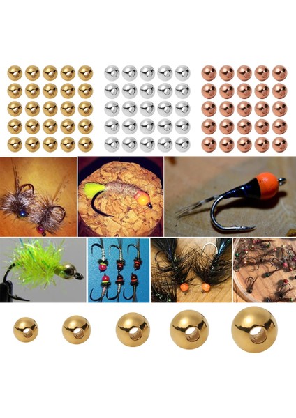 Bakır Tarzı 2,8 mm Sinek Bağlama Malzemesi Güzel Tasarımlı Tungsten Boncuklar Yüksek Li Oluklu Boncuk Dayanıklı Balık Tutma Aracı (Yurt Dışından)