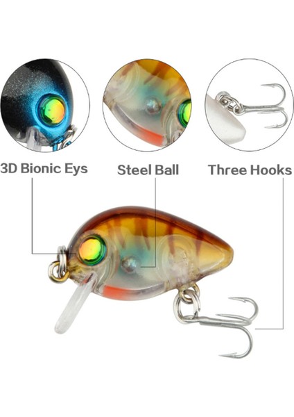 No.11 Stili 1 Adet G Mini Crankbait Balıkçılık Cazibesi Yüzen Yapay Sert Yem Japonya Minnow Mücadele Alabalık Bas Sazan Balıkçılık 17 Renk (Yurt Dışından) indirimleri