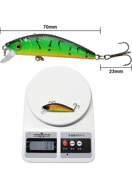 No.8 Stili Sert Yem 1 Adet Yüzen Balıkçılık Lures Minnow Sert Yem G Yapay Yem Balıkçılık Wobblers Crankbait Sazan Levrek Jig Olta Takımı (Yurt Dışından) indirimleri