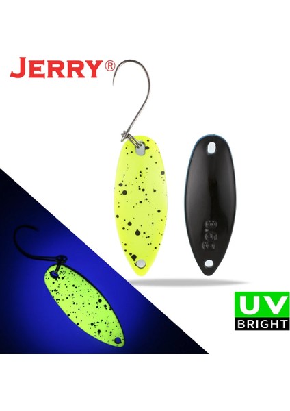 Sarı Stil Yay 5.5g Jerry Dere ve Alan Alabalık Kaşıkları Küçük Hafif Ers Yüksek Li Balıkçılık Cezbeder Tek Kancalar Sert Lures (Yurt Dışından)
