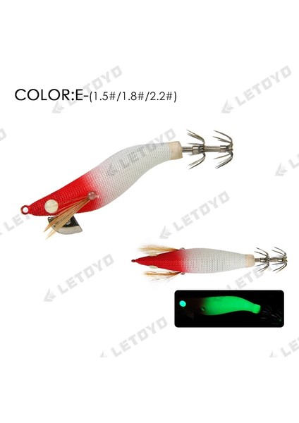 E Stili 7g Letoyo Mini Kalamar Jig 1.5#1.8#2.2# Sahte Karides Kalamar Kanca Aydınlık Jig Balıkçılık Cazibesi Ahtapot Yemi Mürekkepbalığı Deniz Takımı (Yurt Dışından)