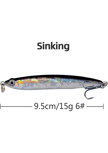 2-15G Tarzı 1 Adet Yüksek Li Heyecan Sopa Balıkçılık Cazibesi 8.1g 10G Yüzen Kalem Uzun Döküm Shad Minnow Yapay Yem Pike Lures (Yurt Dışından)