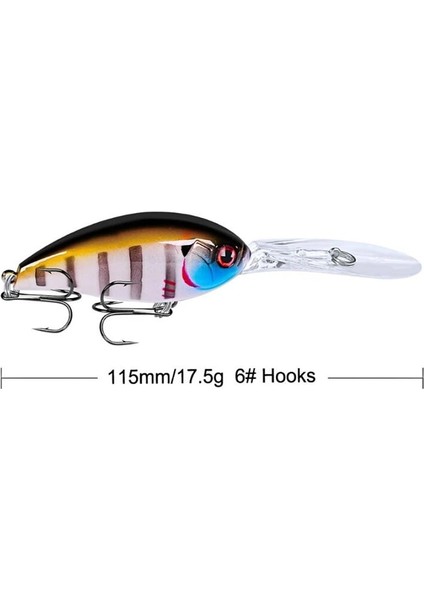 No.3 Tarzı Rankbait Balıkçılık Wobblers 17.5g 11.5cm Yapay Krank Yem Bas Balıkçılık Cazibesi Pike Trolling Pesca Sazan Olta Takımı (Yurt Dışından)
