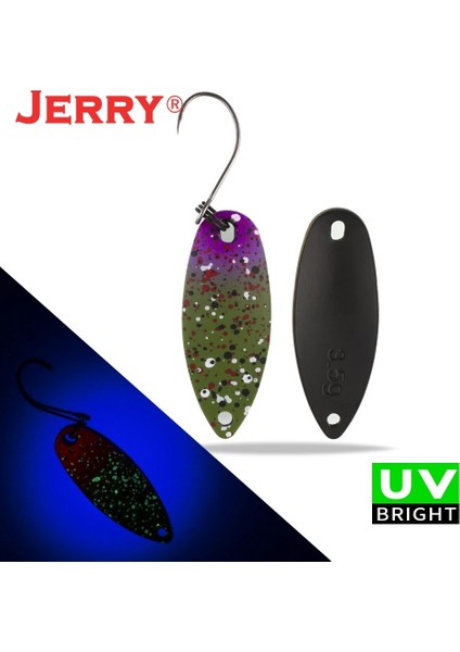 Yeşil Mor Tarzı Yay 2g Jerry Dere ve Alan Alabalık Kaşıkları Küçük Hafif Ers Yüksek Li Balıkçılık Cezbeder Tek Kancalar Sert Lures (Yurt Dışından)