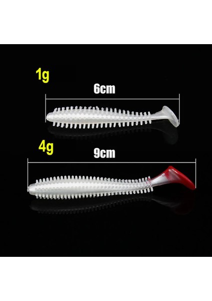 C3 Stili 60 mm Yürüyüş Fısh Lot 6cmcm Yumuşak Yem Canlı Swimbait Balıkçılık Cazibesi Shad Solucan Yapay Balık Tutma Yemi Bas Pike Cazibesi Olta Takımı (Yurt Dışından)