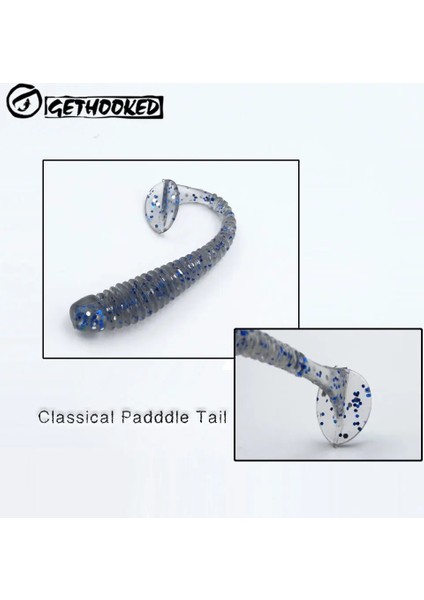 Yeşil Stil Gethooked Lot Wobblers Fishing Soft Lures Rubber Soft Baits G T-Tail Soft Worm Artificial Baits Bass Silicone Fish (Yurt Dışından) indirimleri