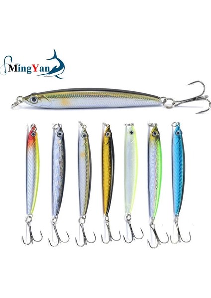 No.6 Tarzı 1 Adet Yüksek Li Heyecan Sopa Balıkçılık Cazibesi 7cm 10G Batan Kalem Uzun Döküm Shad Minnow Yapay Yem Pike Lures (Yurt Dışından)