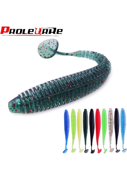 E Stili 5pcslot Balık Kokusu Silikon Solucan Balıkçılık Yumuşak Lures 9.5cm 3g Jig Wobbler Kuyruk Swimbait Aritificial Yem Bass Pike Pesca Takımı (Yurt Dışından) fiyatları