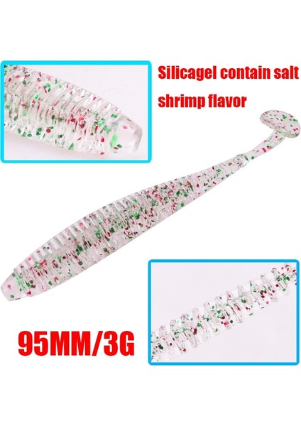 E Stili 5pcslot Balık Kokusu Silikon Solucan Balıkçılık Yumuşak Lures 9.5cm 3g Jig Wobbler Kuyruk Swimbait Aritificial Yem Bass Pike Pesca Takımı (Yurt Dışından) modelleri