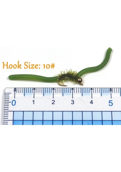 Zeytin 10 Adet Tarzı Icerıo Bir Juan Solucan Pirinç Boncuk Kafası Squirmy Solucan Sinek Alabalık Sinek Balık Tutma Perileri Lures #10 (Yurt Dışından) fırsatları