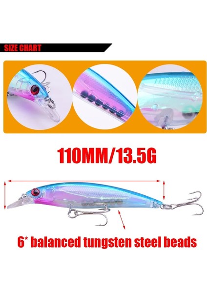 D Stili 1 Adet Jerkbait Yavaşça Batan Minnow Balıkçılık Cazibesi G Lazer Vücut Wobbler Sert Crankbait Balıkçılık Yem Swimbait Pesca (Yurt Dışından)