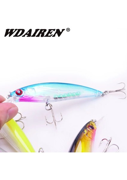 D Stili 1 Adet Jerkbait Yavaşça Batan Minnow Balıkçılık Cazibesi G Lazer Vücut Wobbler Sert Crankbait Balıkçılık Yem Swimbait Pesca (Yurt Dışından)