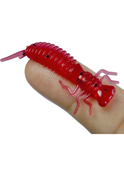 Kırmızı Stil 50 mm Lot Yumuşak Plastik Lures Larva Tatlısu Swimbaits Balıkçılık Için Silikon Yumuşak Yem Solucan Larva Balıkçılık Lures (Yurt Dışından)