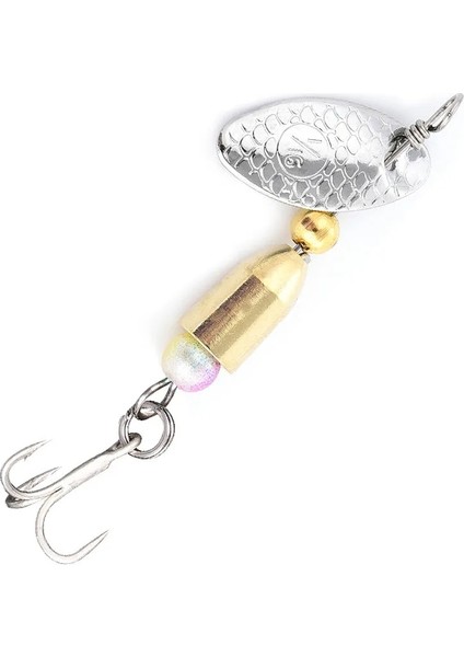N127-1PCS-GÜMÜŞ Tarzı 5.5g Er Yemler Balıkçılık Cazibesi Tel Erbait Sequins Ing Metal Kaşık Jig Wobblers Pike Sert Takım Seti Kutu Kanca Kiti ile (Yurt Dışından)