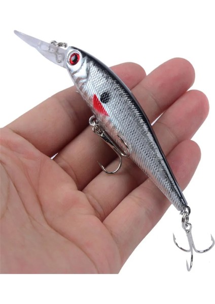 No.9 Tarzı Lassic Minnow Balıkçılık Cazibesi Sert Yapay Yem Biyonik 3D Gözler 10CM 9.4g Balıkçılık Wobblers Crankbait Plastik Balık Takımı (Yurt Dışından)