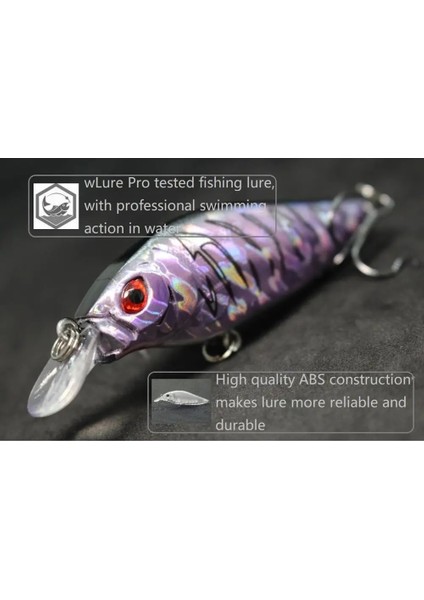 C735X76 Stili Wlure 13G 9cm Orta Boy Derinlik 3D Sert Canlı Gözler Sıkı Wobbler ve Yüksek Sık Eylem Crankbait Balıkçılık Cazibesi (Yurt Dışından)