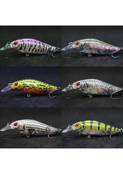 C735X76 Stili Wlure 13G 9cm Orta Boy Derinlik 3D Sert Canlı Gözler Sıkı Wobbler ve Yüksek Sık Eylem Crankbait Balıkçılık Cazibesi (Yurt Dışından)