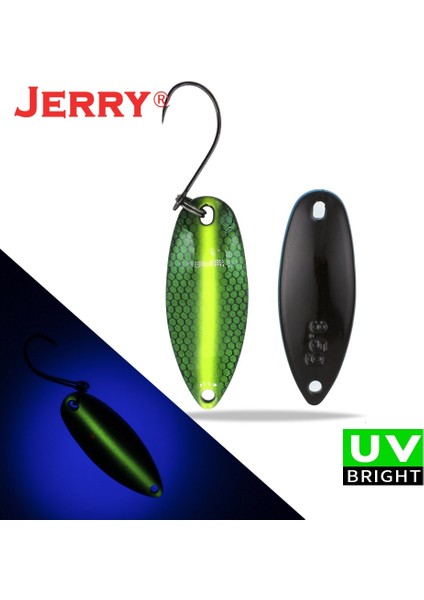 Yeşil Stil Yay 2g Jerry Dere ve Alan Alabalık Kaşıkları Küçük Hafif Ers Yüksek Li Balıkçılık Cezbeder Tek Kancalar Sert Lures (Yurt Dışından)