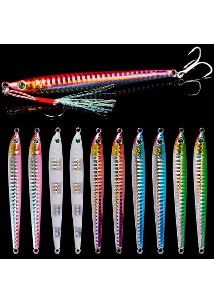 A-Hiçbir Kanca-5 Adet Tarzı 14G Düşük Uzun Metal Jig Balıkçılık Cazibesi G Döküm Jig Kaşığı Yapay Kıyı Pike Balık Yemi Levrek Pesca (Yurt Dışından)