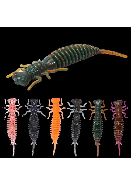 R 18 Stili 55MM 1.2g 10 Adet Yürüyüş Balık Larva Yumuşak Yemler Yapay Yemler Solucan Silikon Bas Pike Minnow Swimbait Jig Yemler (Yurt Dışından) fiyatları