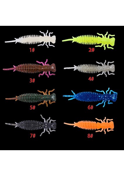R 18 Stili 55MM 1.2g 10 Adet Yürüyüş Balık Larva Yumuşak Yemler Yapay Yemler Solucan Silikon Bas Pike Minnow Swimbait Jig Yemler (Yurt Dışından) modelleri