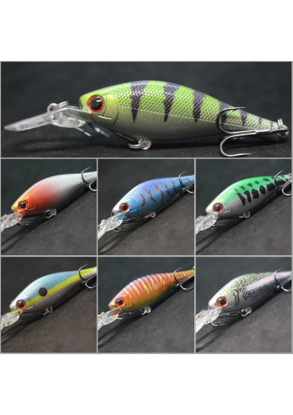 M515X79 Stili Wlure 7.5g 8.5cm 2 Metre Dalış Derinliği Wobbler Minnow Crankbait 2 #8 Kanca ile Yavaşça Yüzer Misk Balıkçılık Lures M515 (Yurt Dışından)