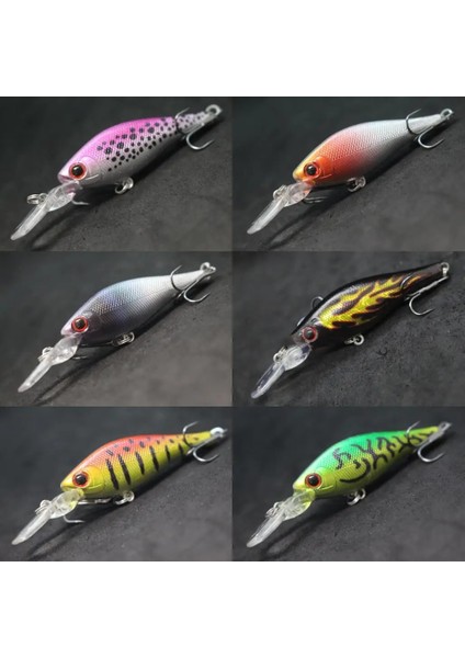 M515X79 Stili Wlure 7.5g 8.5cm 2 Metre Dalış Derinliği Wobbler Minnow Crankbait 2 #8 Kanca ile Yavaşça Yüzer Misk Balıkçılık Lures M515 (Yurt Dışından)
