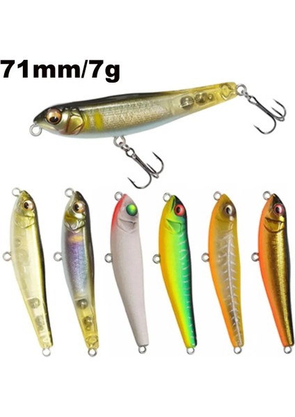 71MM-7G Stili G Yeni Topwater Kalem Wtd Yüzey Balıkçılık Cazibesi Köpek Yürümek Yapay Tuzlu Su Sert Yem Bass Plastik Yürüteç Takımı (Yurt Dışından) fiyatları