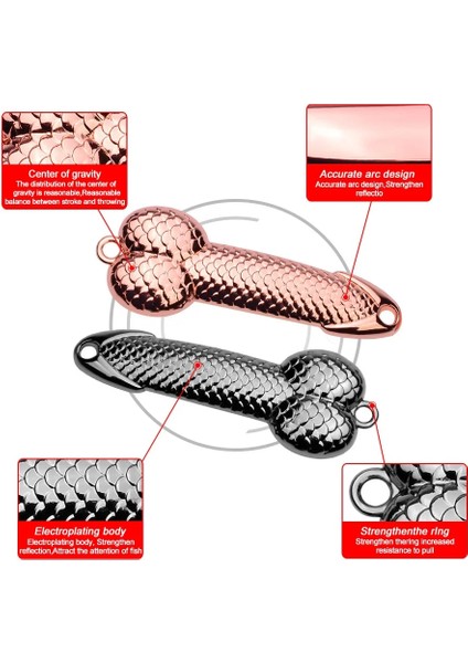 Rosegold-7g Stili Metal Sequoon Cazibesi Siyah Gül Altın Metal Pul Tüy ile Sert Cazibesi Bas Pike Sazan Balıkçılık Sert Yem Mücadelesi (Yurt Dışından) fırsatları