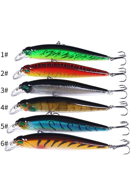 No.4 Tarzı 1 Adet Minnow Balıkçılık Lures 11CG Jerkbait Pike Alabalık Wobbler Yüzen Crankbait Sert Yapay Yemler Sazan Olta Takımı (Yurt Dışından) modelleri