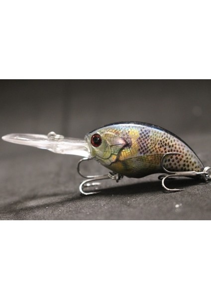 HC733X402 Stili Wlure 11G 8.5cm Derin Su Wobbler Gerçek Cilt Boyama Sıkı Yüzen Crankbait Kesme Bıçağı Tiz Kancalar Balıkçılık Lures HC733 (Yurt Dışından)