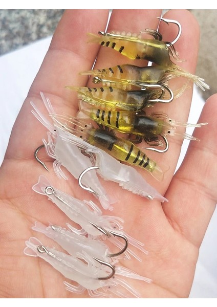No.1 Tarzı Isca Yapay Yumuşak Karides Cazibesi Solucan Balıkçılık Yemi 1.3gcm Kanca Keskin Crankbait Lures Silikon Parladı Karides Yemi Pesca (Yurt Dışından)