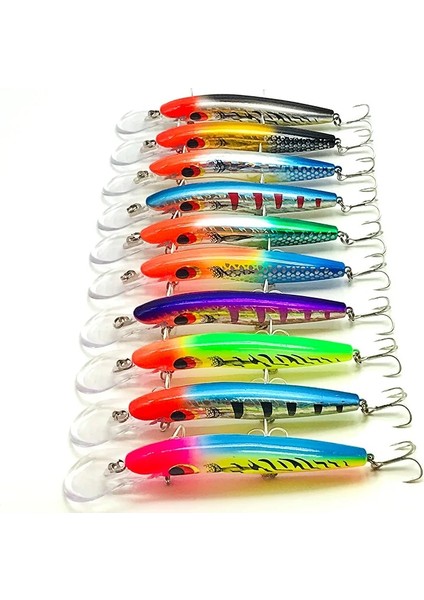 C10 Stili Jerkbait Minnow Wobbler Pikefish Swimbait Için Deephardbigfakebalık Yemi Için Yapay Yembaublestacklecrankbaitsazan (Yurt Dışından)