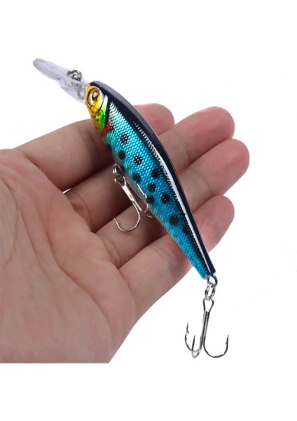 No.10 Tarzı Lassic Minnow Balıkçılık Cazibesi Sert Yapay Yem Biyonik 3D Gözler 10CM 9.4g Balıkçılık Wobblers Crankbait Plastik Balık Takımı (Yurt Dışından)