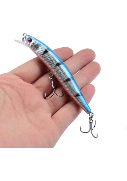 No.9 Tarzı 1 Adet Trolling Balıkçılık Cazibesi Minnow Baitg 3D Gözler Yapay Sert Yem Wobbler Crankbait Jig Alabalık Sazan Levrek Olta Takımı (Yurt Dışından) modelleri